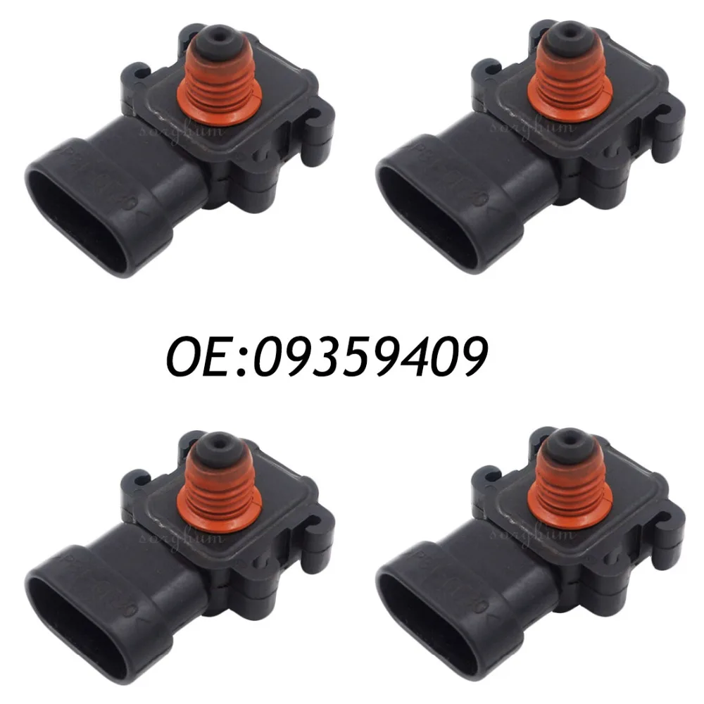 

4PCS 09359409 MAP Pressure Sensor For Buick Cadillac Chevrolet GMC Pontiac Saab 16187556 9359409 3861321 881731