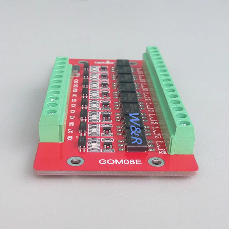 

GOM08E-3A 8-channel solid state relay module / high or low level trigger / 60V / 3A optocoupler isolated output / level shifting