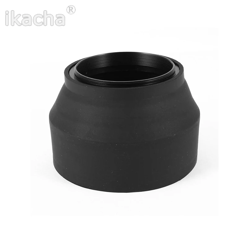 49mm 52mm 58mm 55mm 62mm 67mm 72mm 77mm 82mm Rubber Tele Wide-Angle Lens Hood Standard Telephoto+Lens Cap For Canon Nikon Sony