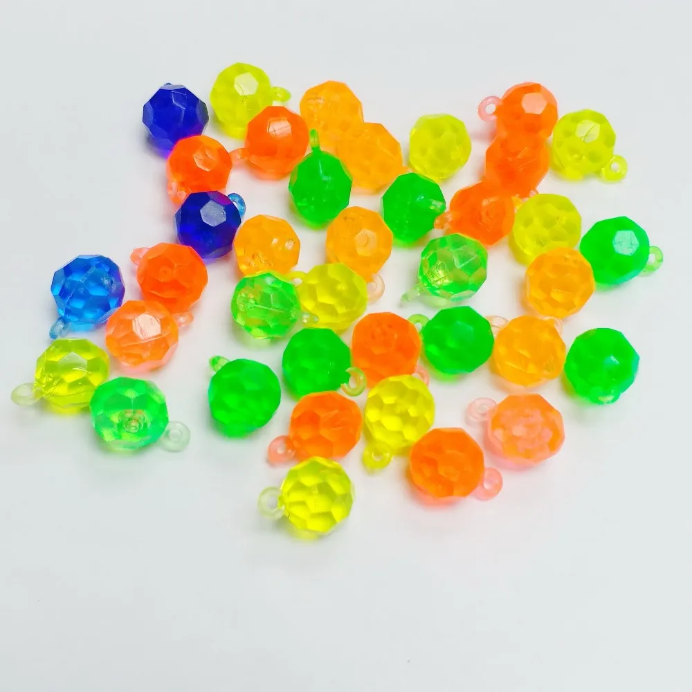 50PCS bulk ball shape PD130 Charms Loose Beads Color Pony Beads for girls school science home crafts make necklace bracelet