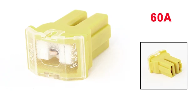 X Autohaux 60A 60Amp Yellow Plastic Shell Female Pacific Type Fuse For Vehicle Car
