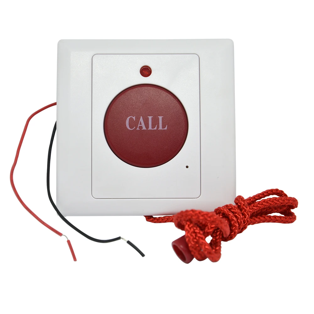 

10PCS Emergency Call Button Normally Open Signal 86mm Digging Rope Style Panic Switch Alarm System Auto Restoration SOS Calling