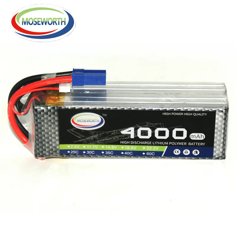 6S 22.2V 4000mAh 35C Battery Lipo For RC Drone Aircraft Car Boat Airplane Quadcopter Helicopter Remote Control Toys Lipo Battery