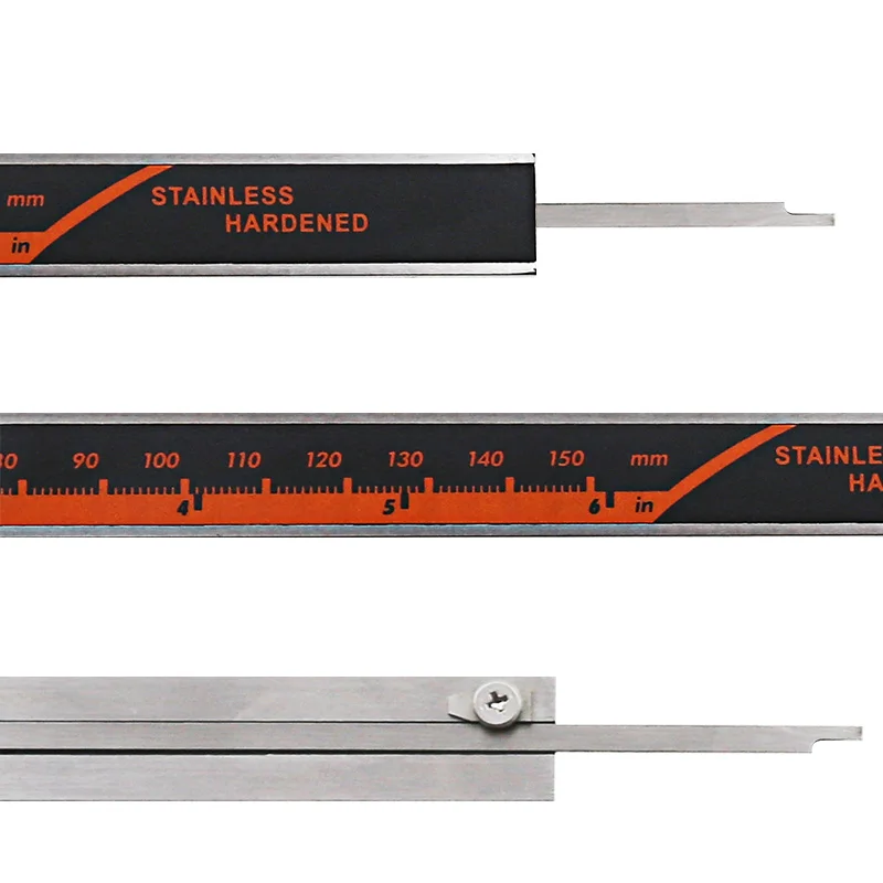 Suwmiarka cyfrowa ze stali nierdzewnej 150mm frakcja/MM/Cal suwmiarka LCD o wysokiej precyzji ze stali nierdzewnej