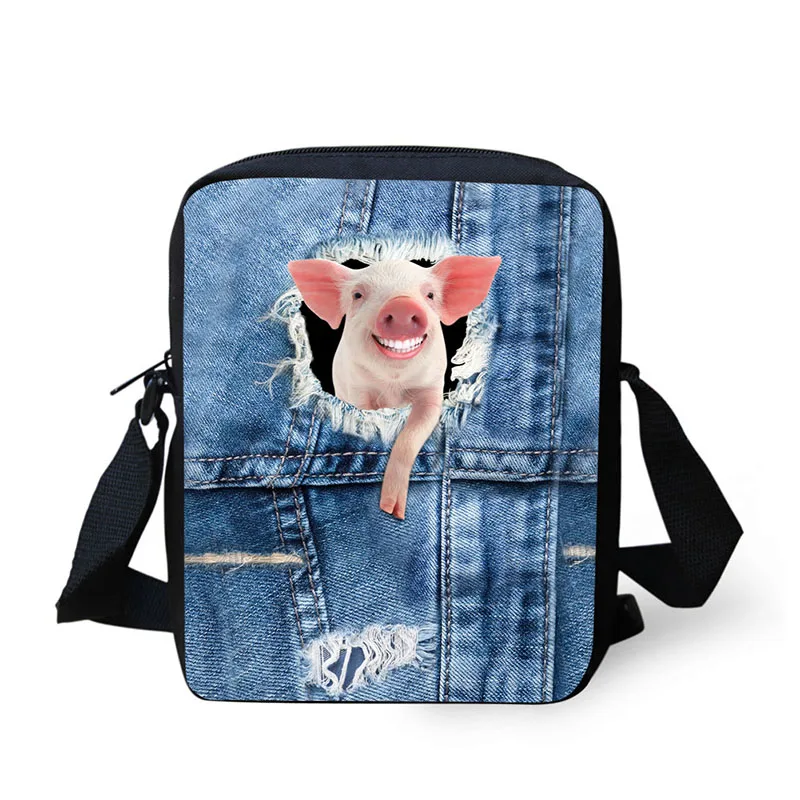 Cross Body Bag Denim animal Printing Messenger Bags for Men Women Hot Brand Small Cross Body Bags for Ladies Mens Travel Bags