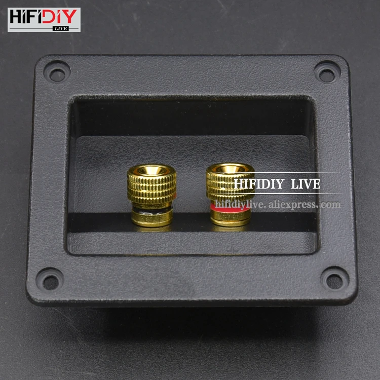 HIFIDIY LIVE speaker junction Box Speakers Terminal Box Shell 2 copper Binding Post (Install Hole 75x55mm)Wire Cable Connector