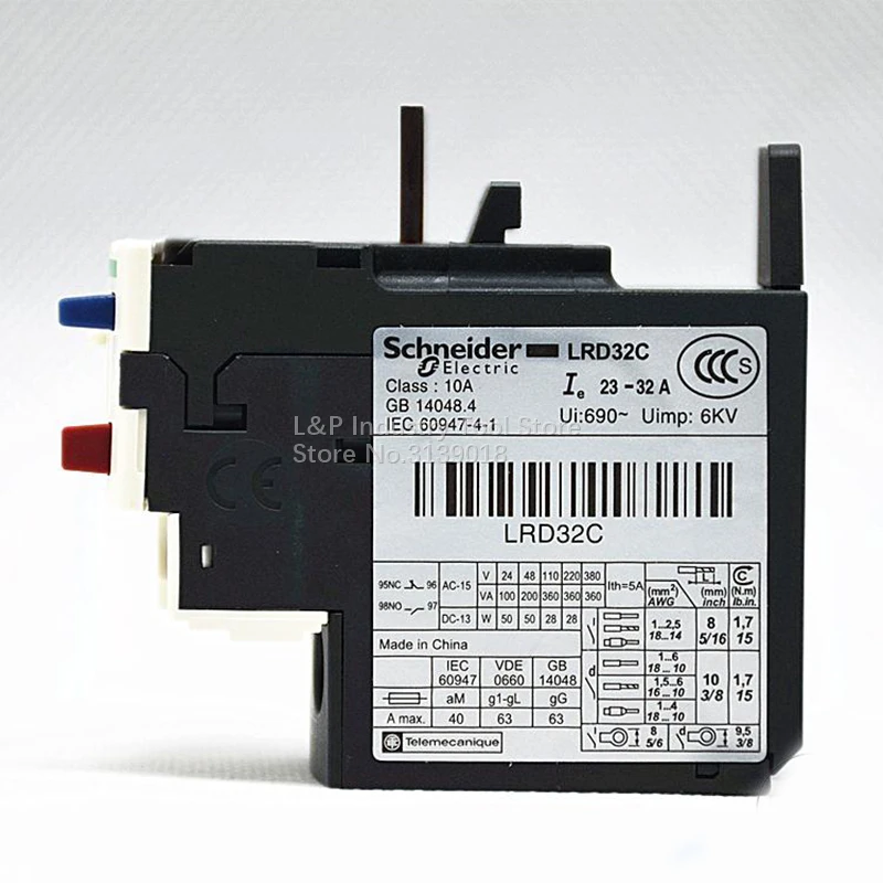 100% New Original Schneider Items Electrical Engineering LRD32C Contactor LR-D32C 23-32A Thermal Overload Relay For LC1D25...D38