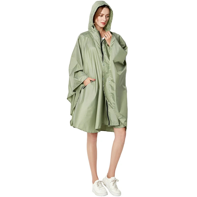 New Fashion Big Size Women Raincoat Thin Poncho Ladies Waterproof Clock Rain Jacket Adults Rain Coat Windproof Rain Wear