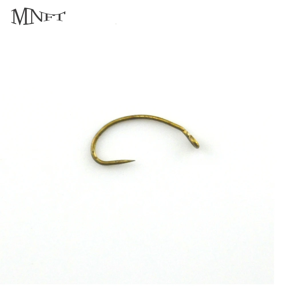 MNFT 50PCS  #12 Nymph Bug Shrimp Pupae Larvae Caddis Fly Tying Fish Hooks Fly Hook  Barb And No Barbs Two Styles Optional