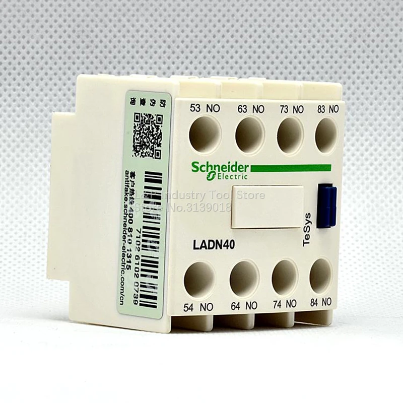 5 шт./лот, оригинальный Schneider, электрическая установка LADN40C, вспомогательный контактный блок, контактное реле 4NO для модуля контактора LC1D