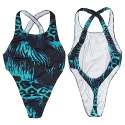 Mens G7284 bodysuit Thong Leotard High Cut X Cross Back Swimsuit Swim Fabric Printed Tiger