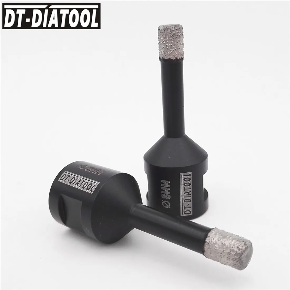 DT-DIATOOL 2 個 8 ミリメートルドライ真空ろうダイヤモンドドリルコアビット M14 タイルホールソープロ品質掘削ビットワックス内側