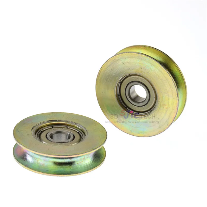 10pcs 8*40*10mm grooves roller,U wheel guide wheel, wire rope crossing wheel, lifting wheel, 608zz bearing, zinc plating.