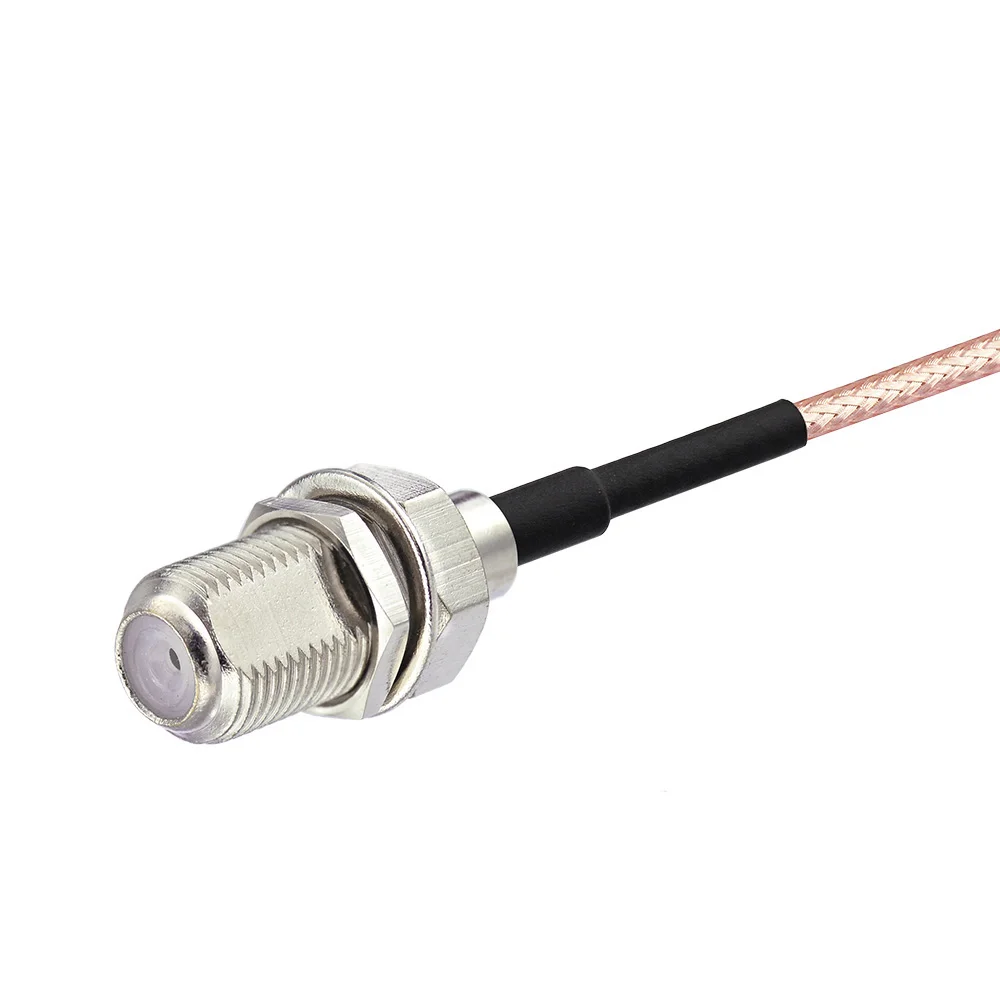 Eightwood Custom RF Cable Assembly F Type Female Bulkhead to MCX Male Right Angle RG316 Cable 15cm for Handheld TV Portable TV