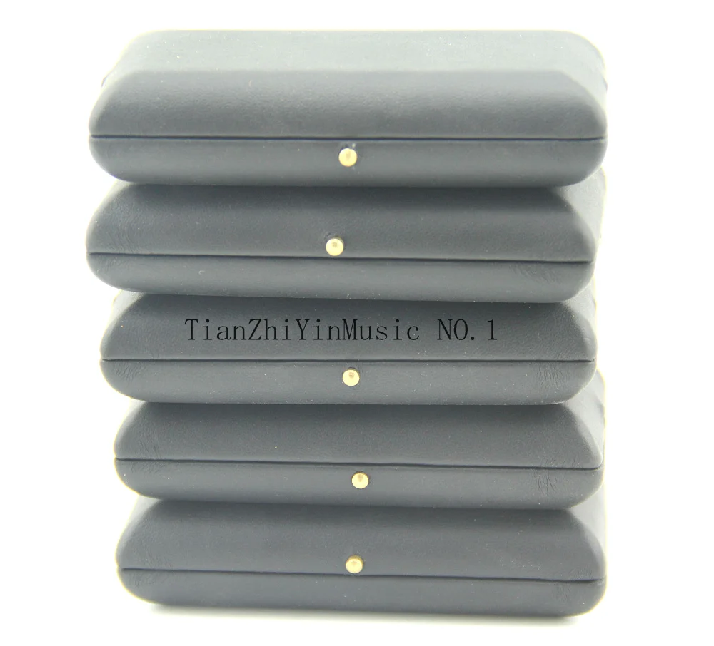 5pcs Black Oboe Reed Case Box for 3Pcs Reeds PU Leather