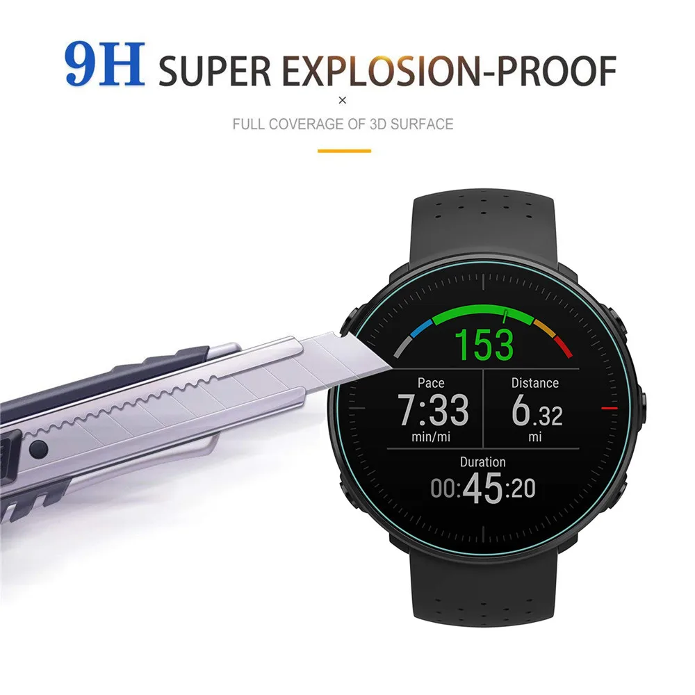 화면 보호기 POLAR Vantage M Smartwatch 9H 2.5D 투명 안티 스크래치 방폭 보호 유리 필름, 강화 유리