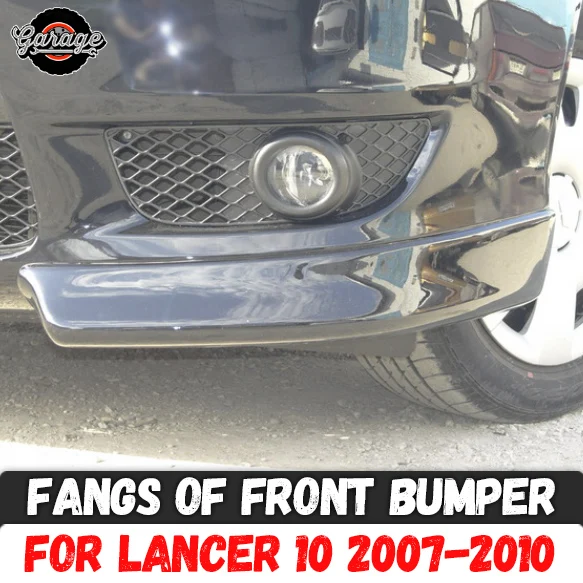 

Fangs of front bumper for Mitsubishi Lancer 10 2007-2010 ABS plastic pad body kit accessories car tuning styling