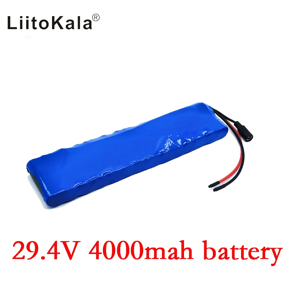 HK LiitoKala 24V 4Ah 7S2P 18650 Battery li-ion battery 29.4v 4000mah electric bicycle moped /electric  no include the charger