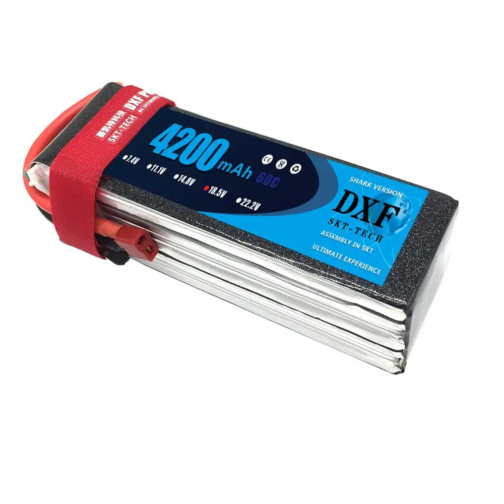 

DXF Good Quality Lipo Battery 18.5V 5S 4200MAH 60C max120C RC AKKU Bateria for Airplane Helicopter Boat FPV Drone UAV