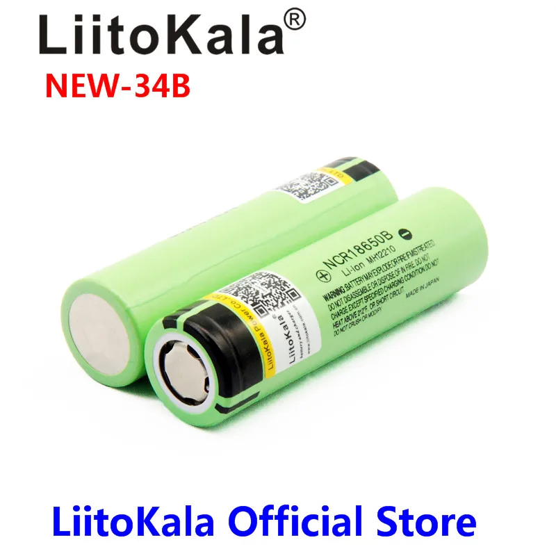 Liitokala New Original 18650 3400mAh battery Li-lon Rechargeable NCR18650B Battery 3.7 V batteries