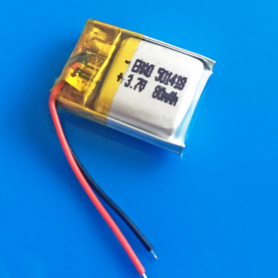 3.7V 80mAh 501418 litowo-polimerowa Lipo akumulator do MP3 MP4 GPS zestaw słuchawkowy Bluetooth wideo kamera z długopisem bransoletka Led Ligh