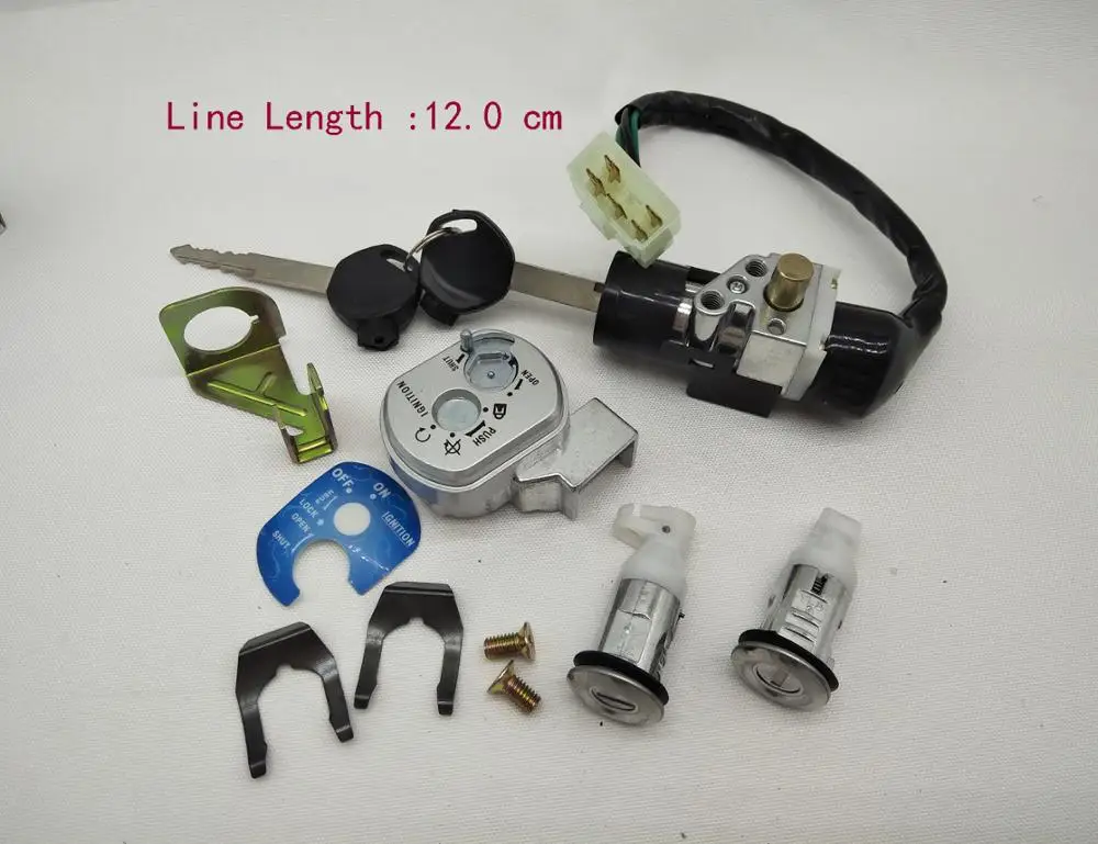 

A415 Motorcycle Ignition Switch Lock Set 12mm 5 Wires For Honda SDH125T-22 WH125T-2 KSB WH 125 Spare Parts Power Lock Door Lock