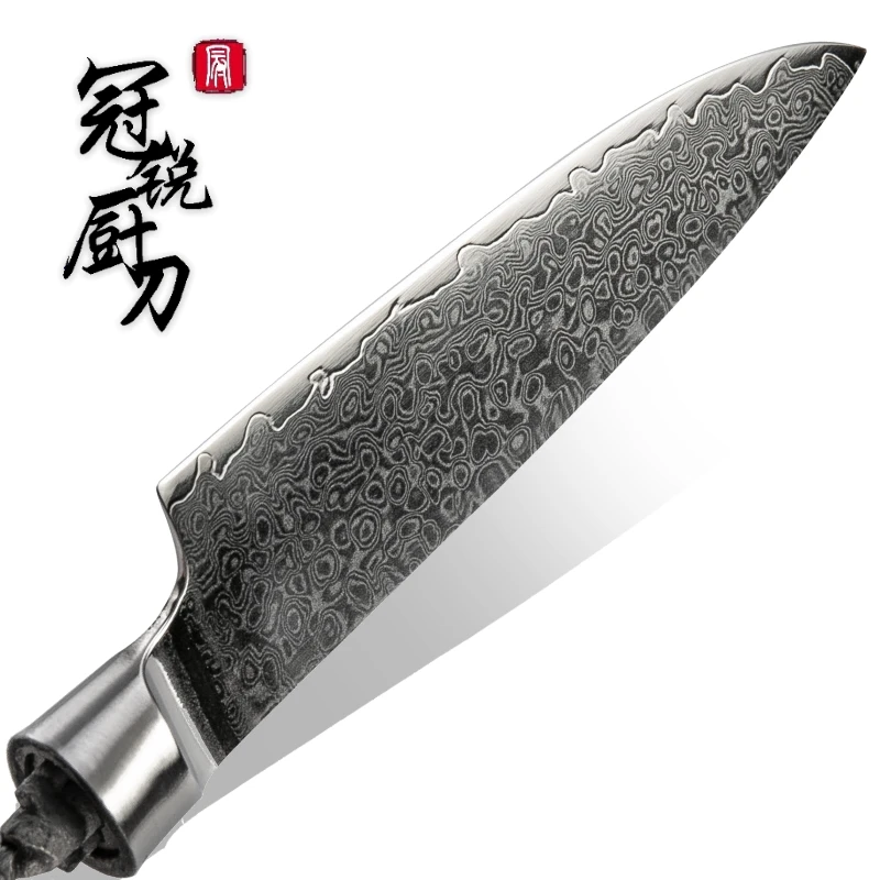 Damascus Chef Knife Blank Blade 67 Layers Japanese Damascus Steel VG-10 Damascus Kitchen Knife DIY Tools Knives Parts Hobby