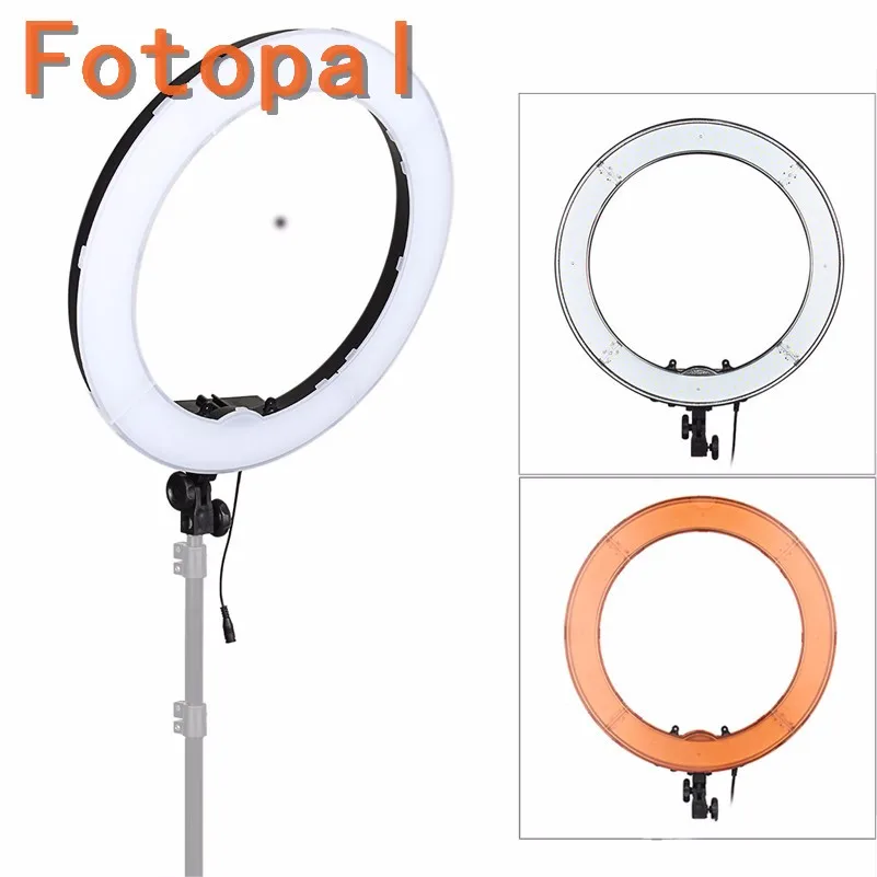 Fotopal Camera Photo Studio Phone Video 18inch 55W 240PCS LED Ring Light 5500K Photography Dimmable Ring Lamp With 180CM Tripod