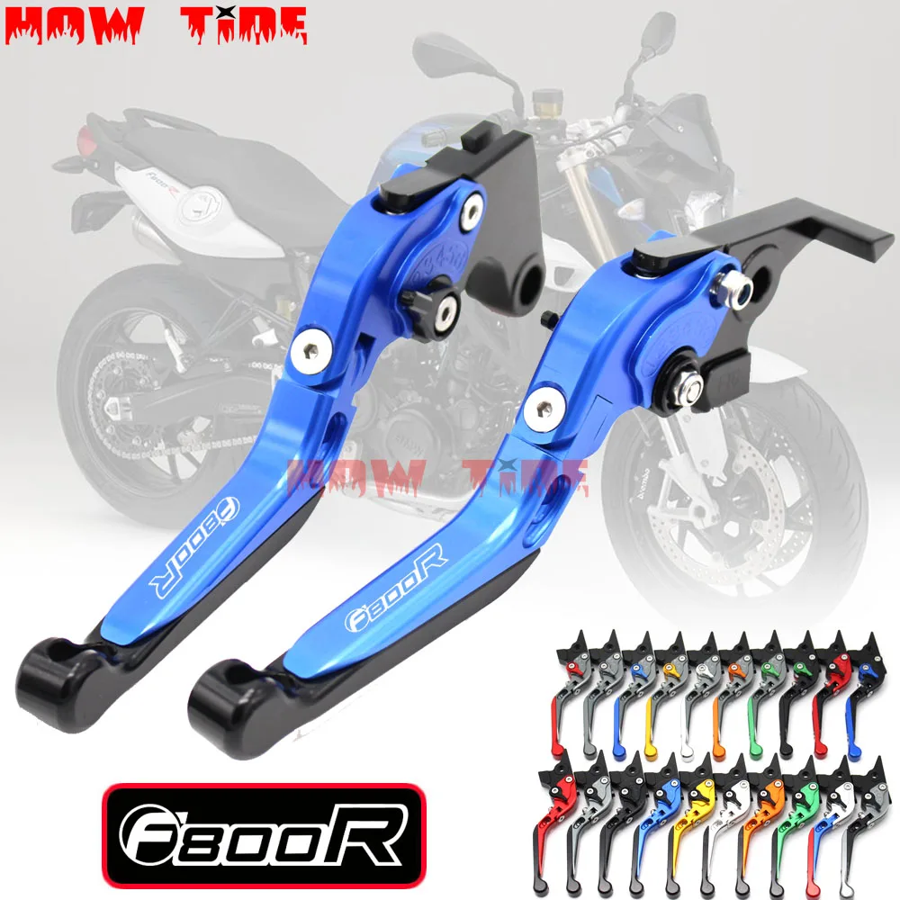 With Logo Blue CNC Adjustable Motorcycle Brake Clutch Levers For BMW F800R F 800R 2009-2018 2010 2011 2012 2013 2014 2015 2016