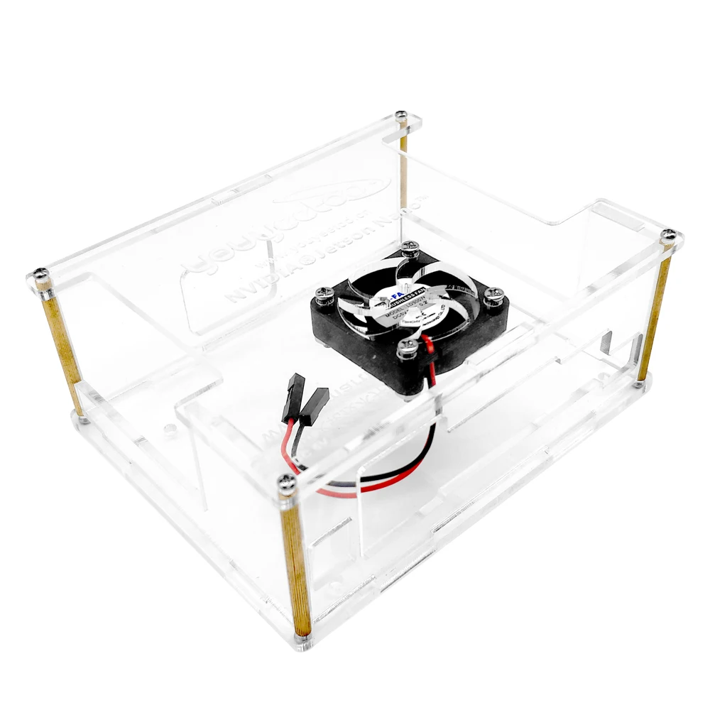 Clear Acrylic Case and Cooling Fan for NVIDIA Jetson Nano Developer Kit