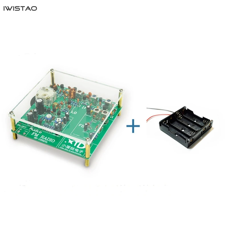 IWISTAO FM-Radio-Tuner, fertige Platine, vollständig getrennte Komponenten, DC6V-Batterieversorgung