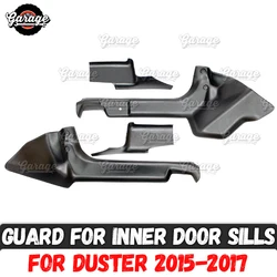 Max guards of inner door sills for Renault / Dacia Duster 2015-2017 ABS plastic accessories protect of carpet car styling tuning