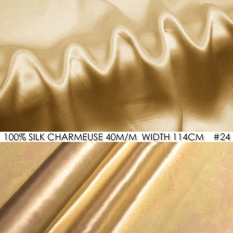 CNUM SS11440 100% Silk, Silk Satin/ Pure Color/ Silk Fabric Heavy/ Width:1.25yd, Thickness:40m/m /Unit:Meter