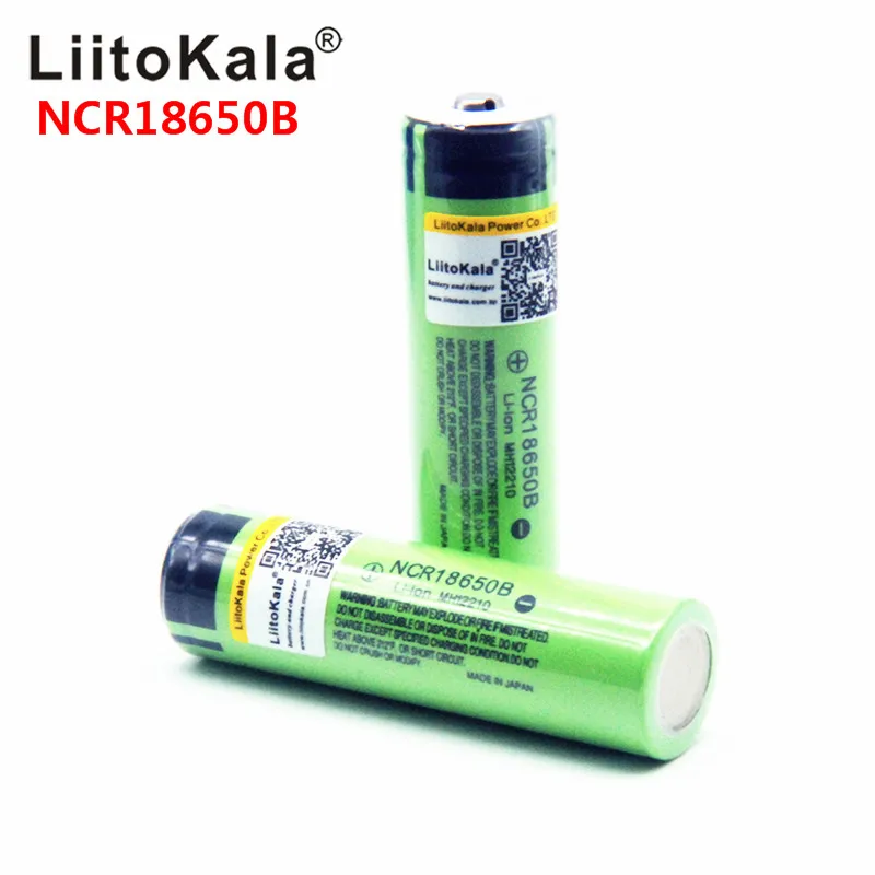 Hot liitokala 100% New Original NCR18650B 3.7 v 3400 mah 18650 Lithium Rechargeable Battery For Flashlight batteries (NO PCB)