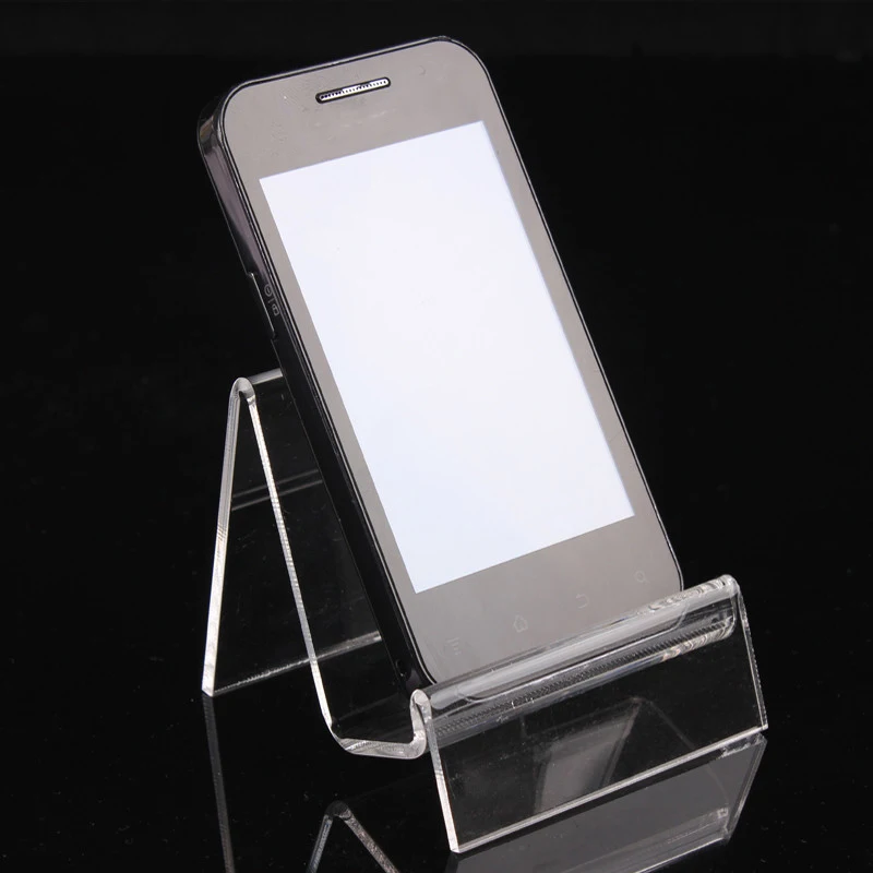 Fashion Clear Acrylic 1 Set 3 Pcs Mobile Phone Rack Cellphone Shelf Wallet Display Phone Stand Holder Household Storage Rack