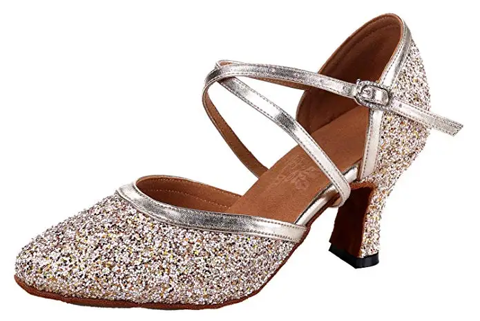 

Women High-heel Glitter Lady Latin Dance Shoes Women's Ballroom Tango salsa Tap Latin Dancing shoes For Ladies Sequins Latin Sho