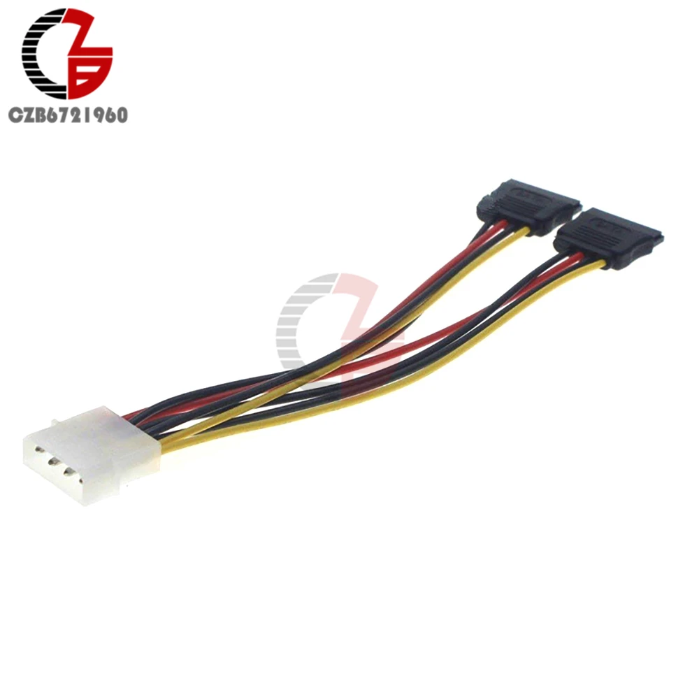 4 Pin Ide Molex Naar 2 Serial Ata Sata Y Splitter Dual Hard Drive Adapter Kabel Connector