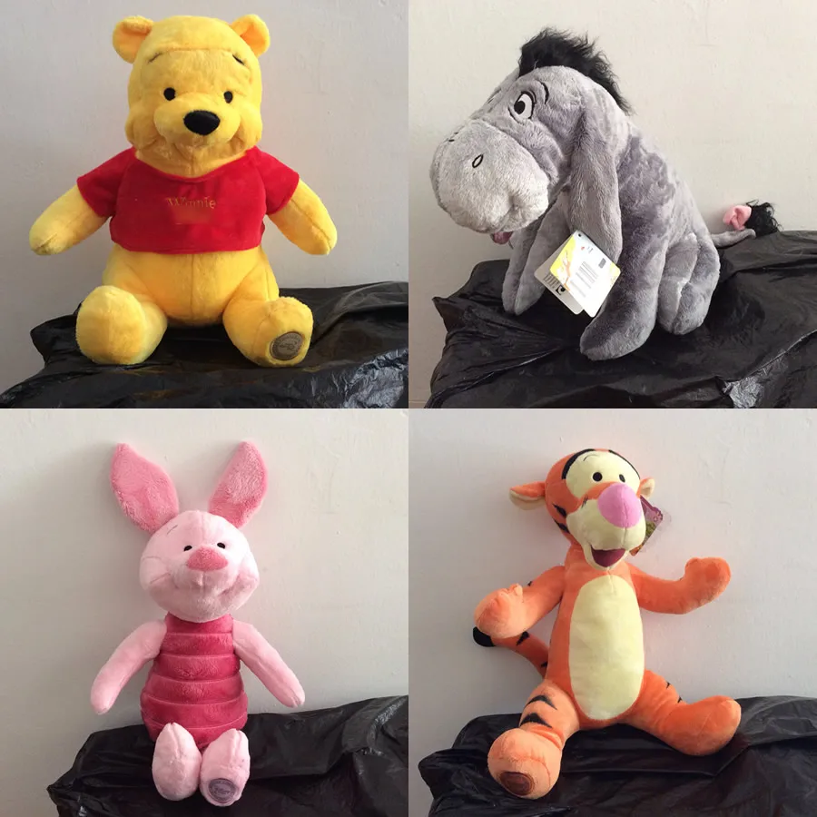 Free Shipping Disney Winnie The Pooh and Friend Pink Piglet pig tigger Eeyore donkey stuffed plush toy Kids Soft Doll for gift