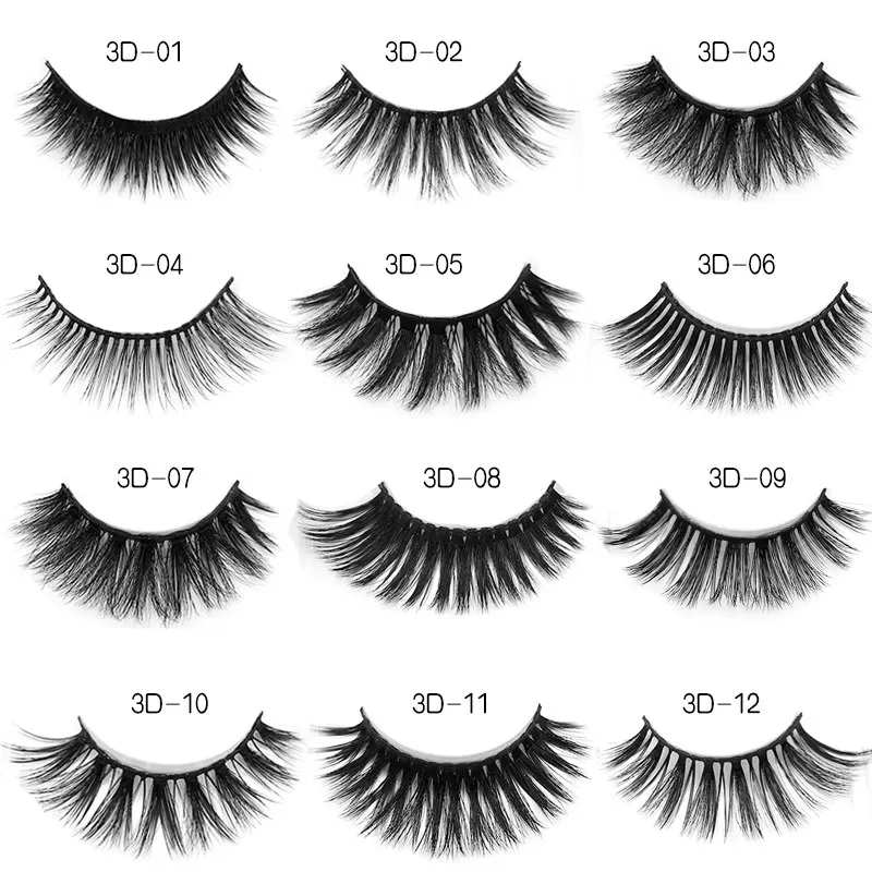 Free Customzie Logo 100Pairs Wholesale Eyelashes Mink False Lashes Handmade Mink 3D Dramatic Lashes 18Styles Free DHL Shipping