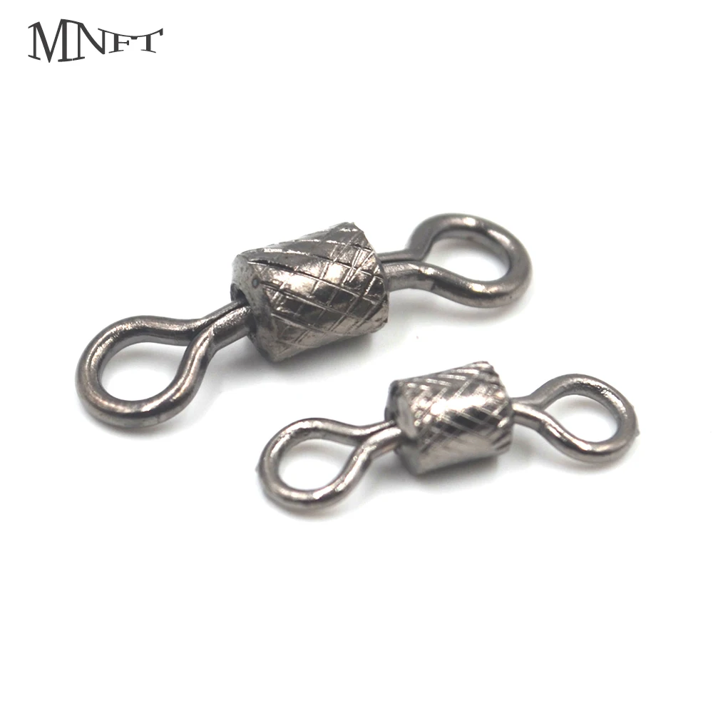 MNFT 20PCS Stainless Steel Rolling Test 60kg Or 70kg Solid Ring Swivel  Fishing Connector Fishing Tackle Lures Ball Bearing