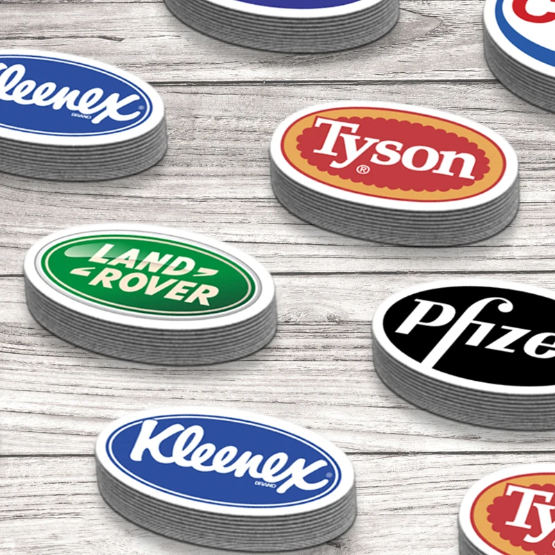 Oval Shape Printing Custom Self Adhesive Logo Stickers Label Personalized stickers labels