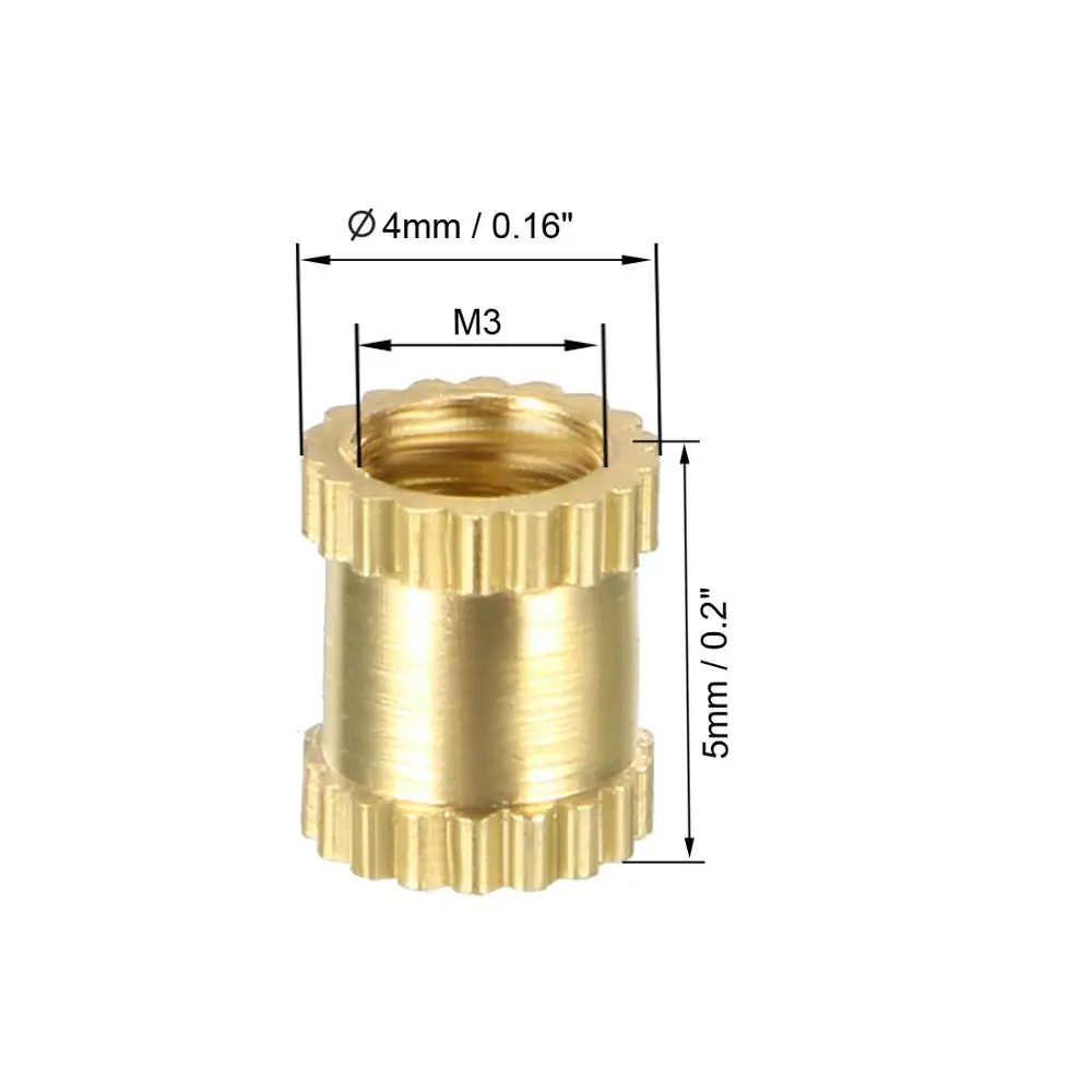 10PCS Knurled Threaded Insert Nuts 1/4\