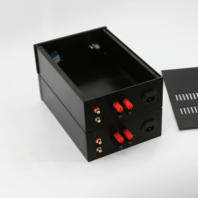 JC229 جميع الألومنيوم مكبر كهربائي الهيكل قبل أمبير الضميمة الصوت أمبير صندوق لتقوم بها بنفسك صندوق 220 مللي متر * 90MM2311MM