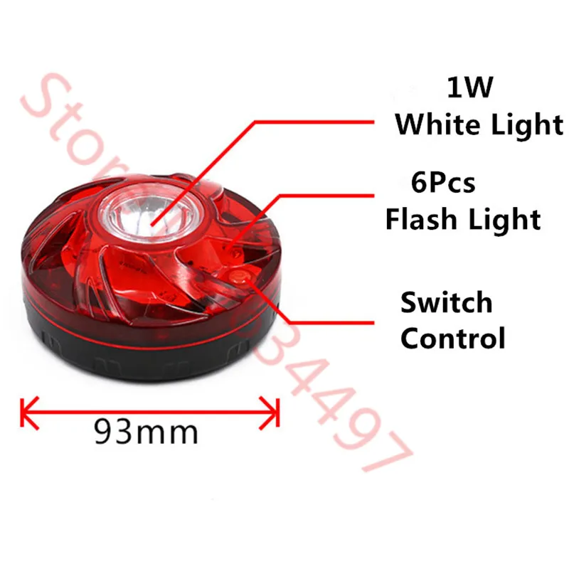 LED Warning Strobe Flashing Emergency Light Rotate Blink SOS Flashlight Car Truck Beacon Safety Indicator Lamps With Magnet