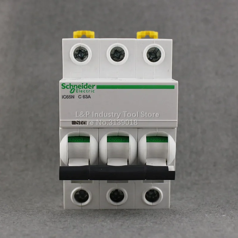 

100% New Original Schneider IC65N 3P C63A A9F18363 Vacuum Circuit Breaker MCB Acti 9 Type C