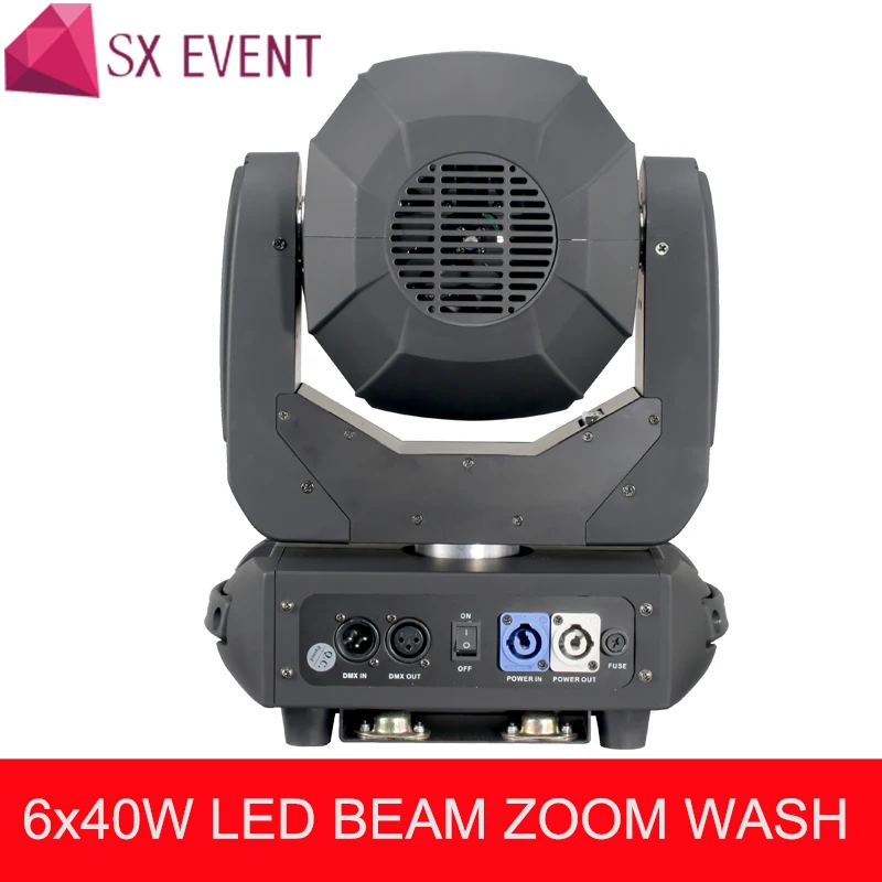 High Brightness Light Source Zoom Wash Effect 6x40W  RGBW Bee-Eyes LED Moving Head Disco Party DMX Light