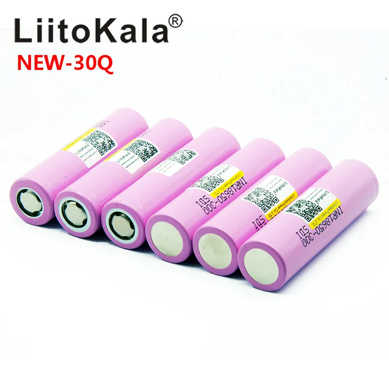 LiitoKala 100% original New INR18650 battery 3.7V 18650 3000mAh INR18650 30Q li-ion Rechargeable Batteries