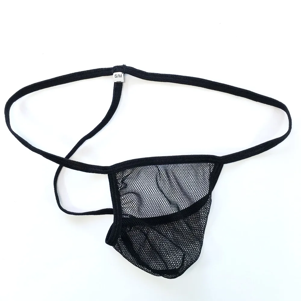 Hot MEN underwear Sexy Pouch Thong fishnet C-thru Net G3447