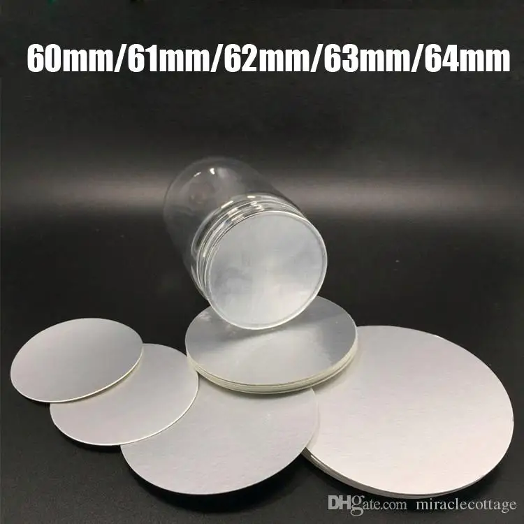 1000pcs 21mm/22mm/23mm/24mm/25mm Aluminum Foil Seal for Plastic Bottle, Induction Alumunim Foil Pads for PET/PE/PP/HDPE/GAKSET