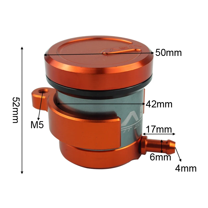 Universal CNC Aluminum Alloy Motorcycle Brake Clutch Pump Reservoir Master Cylinder Fluid Oil Reservoir Cup Fluid Bottle